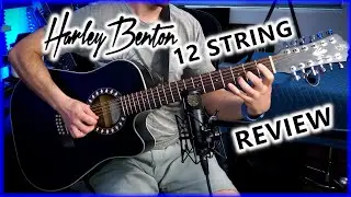 Harley Benton 12-String Acoustic Guitar Review and Demo CLD-10SCE-12 BK