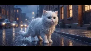Lost and Lonely - A Snowy The Persian Cat Adventure| Short AI video