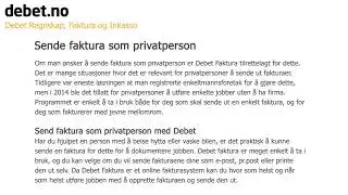 Sende faktura som privatperson - Debet Faktura - Gratis fakturaprogram