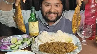 😍All Season Whiskey🥃Drink With Pota Kaleji Bhuja🐔🥩And Rohu Fish Fry🐠🤤 ll