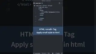 Text Formatting Tags in HTML, small Tag for Small Style | HTML CSS Tutorial for Beginners #html