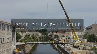 Pose d'une  passerelle &agrave; Fontenay-le-Comte