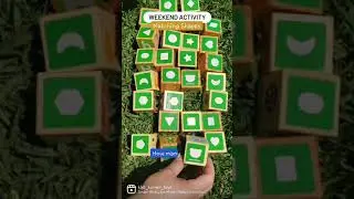 MATCHING GAME ☀️☀️ Weekend Activity withBILINGUAL ALPHABET BLOCKS ( English & Spanish ) ✅