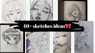 50+ sketches ideas for beginners #drawing #drawingofagirl #sketchideas #artideas #art