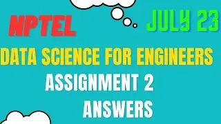 Assignment 2 | Data Science For Engineers | NPTEL @HanumansView