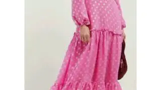 Polka Dot long dresses designs |||| Polka dot long dresses ||||