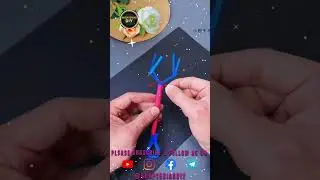 Fun and Easy Crafts with Straw: DIY Tutorial #shorts #strawcraft 🔥❤️