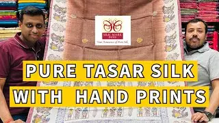 PURE TASAR SILK WITH SILKMARK | HAND BLOCK PATACHITRA STYLE |