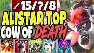 COWer in fear with ALISTAR TOP LANE 🔥 The KING of all the IMMORTAL BUILDS 🔥 LoL Alistar s10 Gameplay