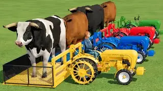 Mini Porsche Tractor Transport Cow with Lizard Trailer In Fs22 | Farming Simulator 22 |