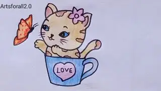 how to draw cat drawing #catdrawing @Artsforall