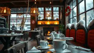 Cozy Winter Coffee Shop Sleep Music ☕❄️ Warm Jazz Piano Ambience for Deep Relaxation & Rest