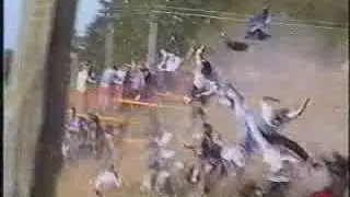 Race Car Crash into Crowd