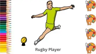 Rugby Player - Sketch Art and Paint | Step by step tutorial | Pencil to Palette