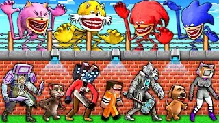 ESCAPE from PRISON of THE SONIC TAPES vs TV WOMAN and SKIBIDI TOILET in MINECRAFT animation