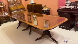 Vintage 16ft Regency Style Dining Table Flame Mahogany Crossbanded 20th C