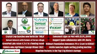 Crystal Crop | Samunnati | DeHaat  | Koppert | ICRISAT | GreenPod | Intello Labs | Bioprime | Kubota