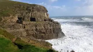 Storm Brian at Tilly Whim Caves and Peveril Point at Swanage