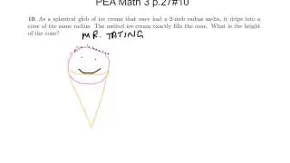 Volumes of Spheres and Cones Problem- Ice Cream Melting