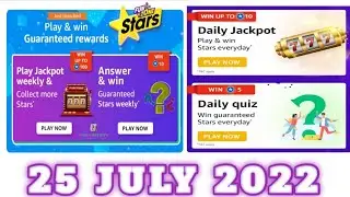 Amazon Daily Funzone Stars Quiz Answers Today|25 July 2022 | Daily Quiz Time