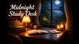 Midnight Study Desk 🕯️ Calm Ambient Music for Focus & Late-Night Study