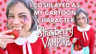 I Cosplayed as My Cartoon Character 🍓🦇 | Strawberry Vampire