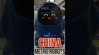 Robots Metro Traveling in Shenzhen China - These penguins in fact are delivery guys #china #robot