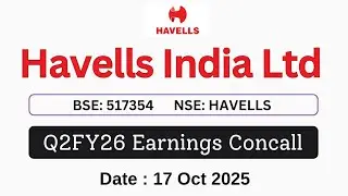 Конференция по итогам квартала 2026 года компании Havells India Ltd | Последние новости о акциях ...