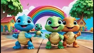 Three Baby Turtles Say A B C | Fun Alphabet Song for Kids | Learn ABC with Animals