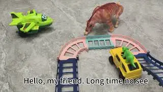 Little dinosaur looking for mom story animation