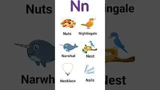 N alphabet words with picture I #ytshorts #video #viral ####