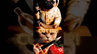 British Shorthair vs. Pug: Strawberry & Banana Challenge! #asmr #bassimals