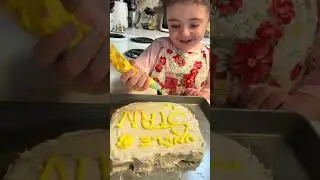 Lilah makes:sugar free cake for Uncle Stan #cooking #kidslearning #kids #sugarfree 