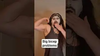 I can't touch my shoulders 😫 #goth #gothboy #longhair #vampire #muscle #gym #pirate #biceps #lobo