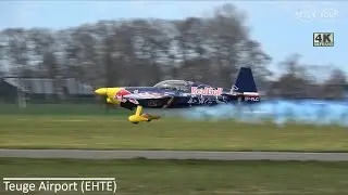 [4K] Plane Spotting @ Teuge Airport 17-4-2021 : RedBull pleasure rides with Zivko Edge 540T 