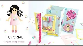 Tutorial Tarjeta Cumpleaños Scrapbooking