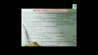 MCQs on Plasma Proteins, NEET 2023. #biology #health #mbbs