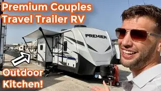 High Quality Rear Bath Travel Trailer with Island Kitchen | 2022 Keystone Premier 26RBPR