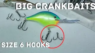 SMALLER hooks on your BIG CRANKBAITS