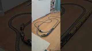LEGO trains crossing! Arctic Express vs massive passenger snake