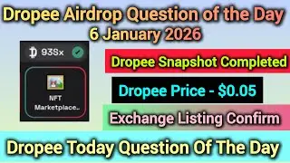 Dropee Coin Update, Dropee 6 January 2026 Daily Combo, Dropee 6 January 2026 Question Of The Day