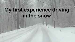 My first experience driving in the snow #usa #pennsylvania #snow