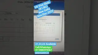 US Visa Appointment Slots Availability ( B1/B2 ) Visitor Visa #usvisaslots #b1b2visa #visadelays