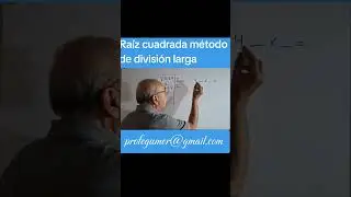 Raíza cuadrada por división larga para alumnos de secuandaria y bachillerato