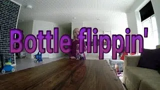 Saga gj&oslash;r bottle flip challenge