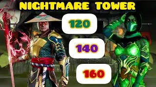 NIGHTMARE TOWER 🎃 👿Bosses 120, 140 & 160 Fight + Rewards Mortal Kombat Mobile Game Update 6.0 2024
