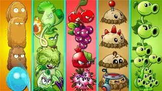 3 Cosmic Pea(Random All Plants) Vs 5 Vase Random Zombies - PvZ 2 Challenge