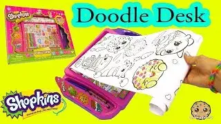 Shopkins Doodle Desk with Coloring Crayons   Markers Art Set   Cookieswirlc Video