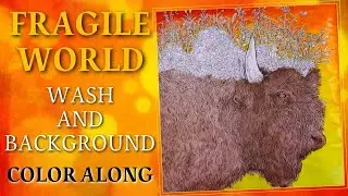Kerby Rosanes | Fragile World | Part 1/3 | Watercolor background | Adult Coloring
