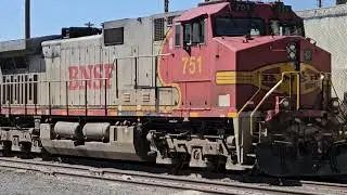 BNSF#751 fakebonnet(C44-9W) and BNSF#2732 EMD GP39-2 in El Paso TX 05/04/24